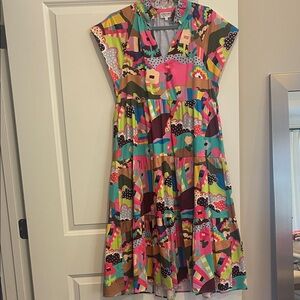 Crosby Colorful Printed Dress - Vibrant Multi-Color